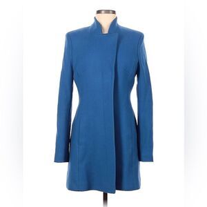 Reiss Wool Blend Pea Coat Royal Blue Size Small